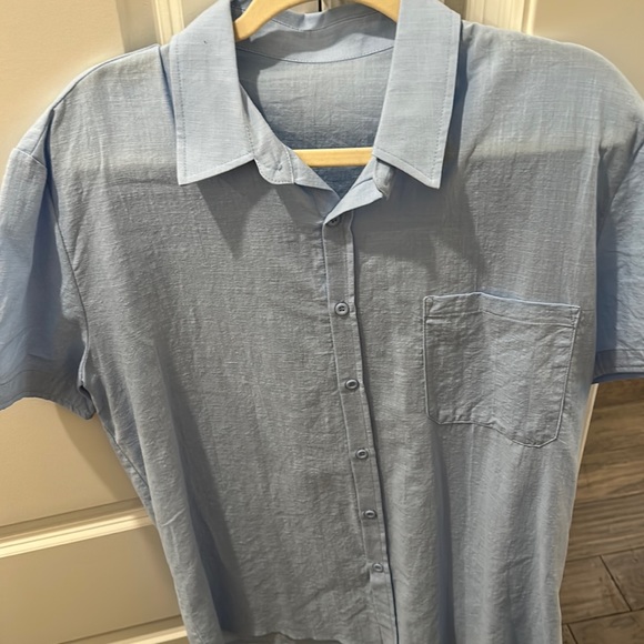 Amazon Other - Mens Amazon sky blue button up shirt